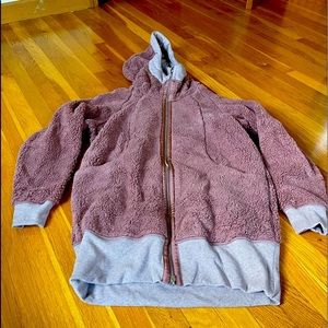 Lululemon long reversible Sherpa scuba hoodie